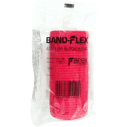 Atadura 10cm Vermelha Band-Flex Autoadesiva Para Animais Farex Atadura 10cm Vermelha Band-Flex Autoadesiva Para Animais Farex